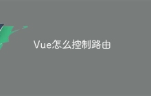 Vue怎么控制路由
