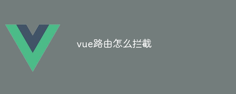 vue路由怎么拦截