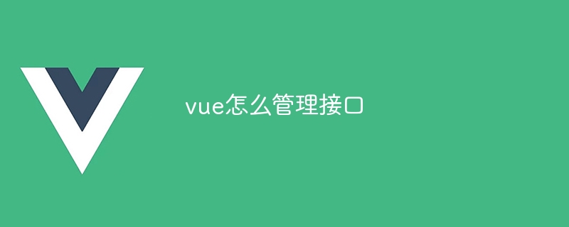 vue怎么管理接口