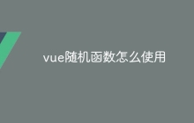 vue随机函数怎么使用
