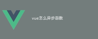 vue怎麼異步函數
