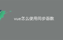 vue怎么使用同步函数