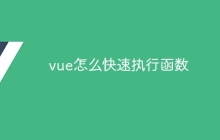 vue怎么快速执行函数