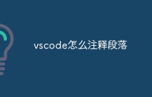 vscode怎么注释段落