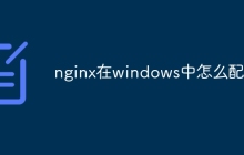 nginx在windows中怎么配置