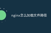 nginx怎么加载文件路径