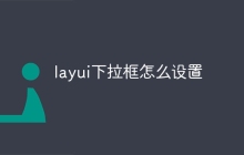 layui下拉框怎么设置