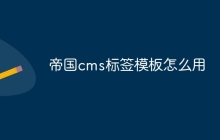 帝国cms标签模板怎么用