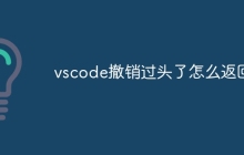 vscode撤销过头了怎么返回