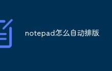 notepad怎么自动排版