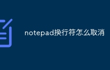 notepad换行符怎么取消