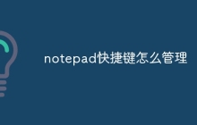 notepad快捷键怎么管理