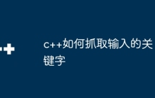 c++如何抓取输入的关键字