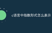c语言中指数形式怎么表示