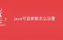 java可变参数怎么设置