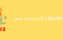 java foreach怎么跳出循环