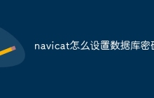 navicat怎么设置数据库密码