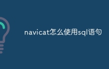navicat怎么使用sql语句
