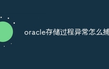 oracle存储过程异常怎么捕捉
