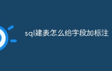 sql建表怎么给字段加标注