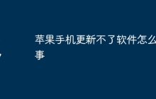 苹果手机更新不了软件怎么回事