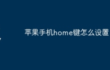 苹果手机home键怎么设置