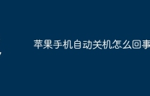 苹果手机自动关机怎么回事
