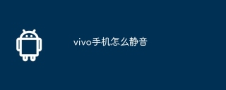 vivo手机怎么静音