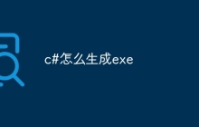 c#怎么生成exe