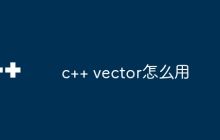 c++ vector怎么用