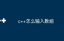 c++怎么输入数组