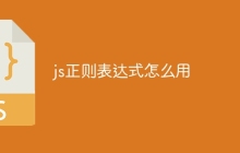 js正则表达式怎么用