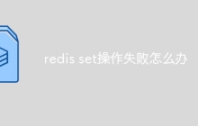 redis set操作失败怎么办