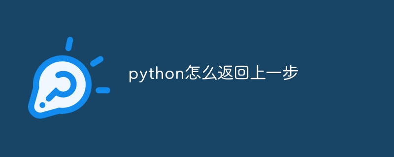 python怎么返回上一步