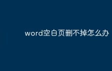 word空白页删不掉怎么办