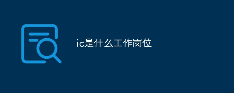 ic是什么工作岗位