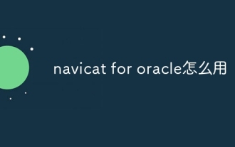 Oracle에 Navicat을 사용하는 방법