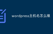 wordpress主机名怎么填