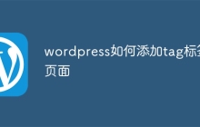 wordpress如何添加tag标签页面