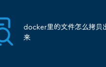 docker里的文件怎么拷贝出来