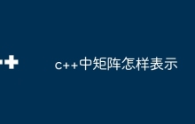 c++中矩阵怎样表示