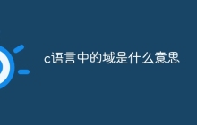 c语言中的域是什么意思