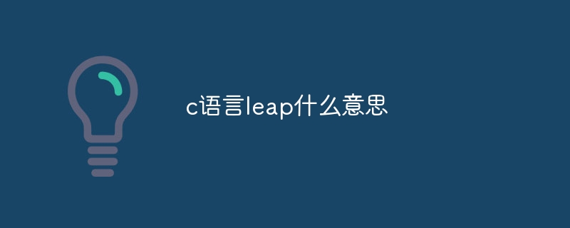 c语言leap什么意思