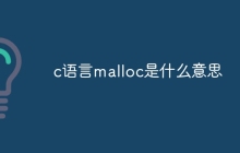 c语言malloc是什么意思