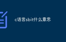 c语言sbit什么意思