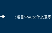 c语言中auto什么意思