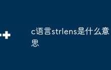 c语言strlens是什么意思