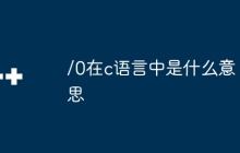 /0在c语言中是什么意思