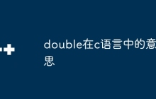 double在c语言中的意思
