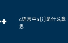 c语言中a[i]是什么意思